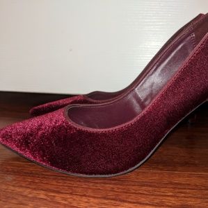 Velvet heels